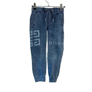 Givenchy Kids logo print blue joggers